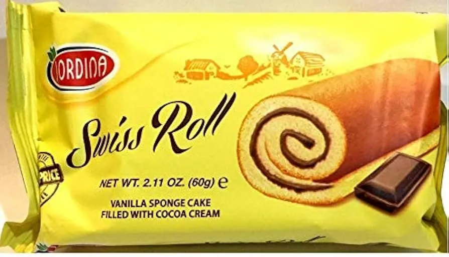 Jordina Cake Swiss Roll Cacao 1x12x12p