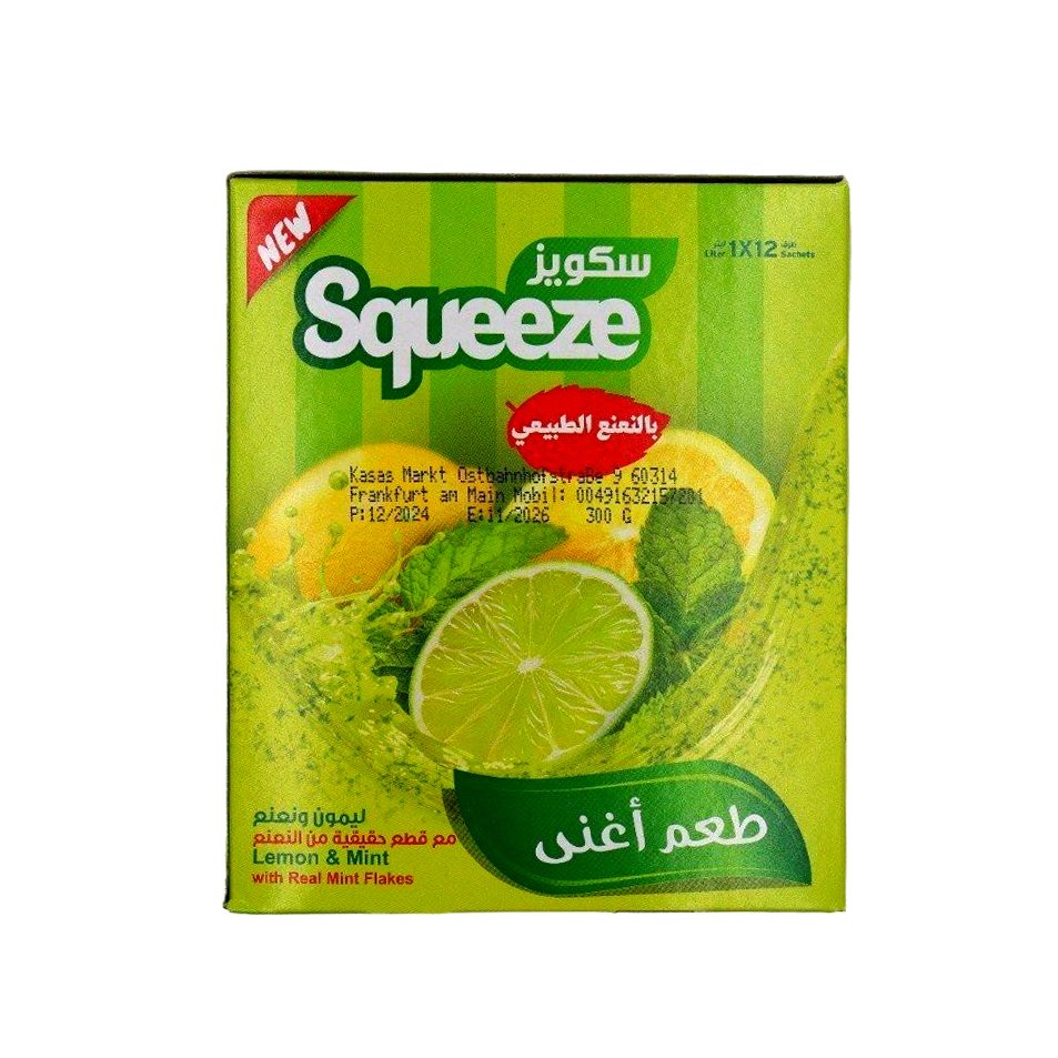 Lemon and mint juice 12 sachets
