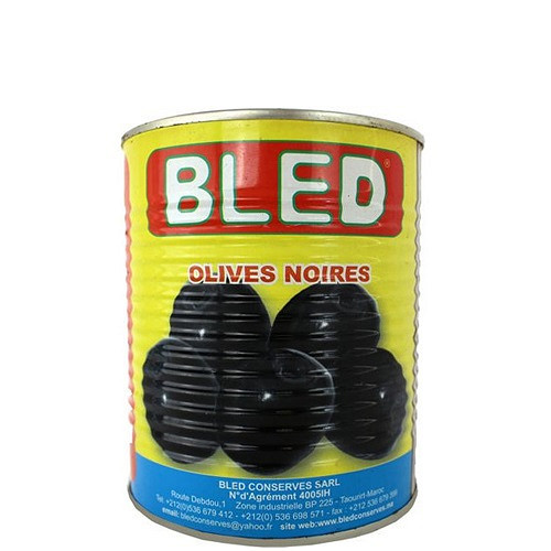 Bled Zwarte Olijven zonder Pit 1x12x800gr